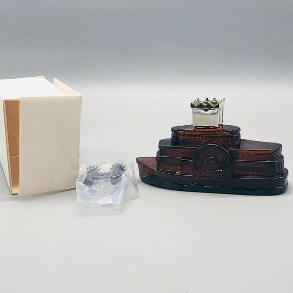 Avon for men after shave spicy Side Wheeler 5 fl.oz. brown glass steam ship READ - Picture 7 of 11